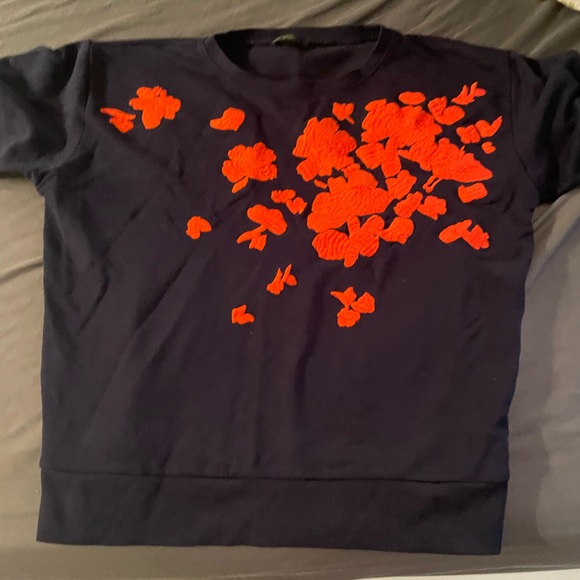 J. Crew Floral embroidered crew neck sweatshirt - Picture 12 of 16